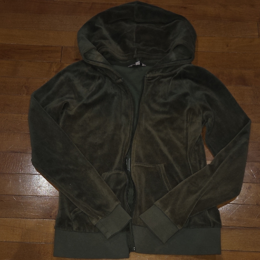 Juicy Couture Forest Green Multi Colored Velvet Jacket